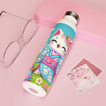 Springtime Kitten’s Easter Joy Slim Water Bottle