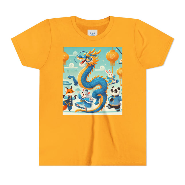 Blue & Gold Dragon Festival Parade Youth Short Sleeve Tee