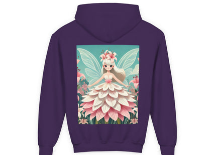 Lily Fairy in Bloom Youth Heavy Blend Hooded Sweatshirt