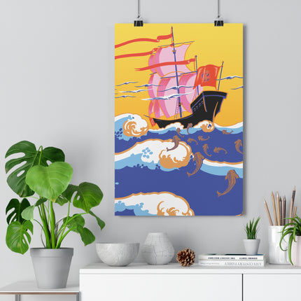 Golden Seas and Whimsical Dreams Giclée Art Print