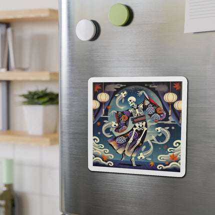 Skeleton Kabuki Performer Die-Cut Magnets (5 Sizes)