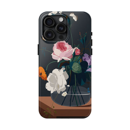 🌹🖤 The Midnight Rose Garden Phone Case – Art Deco Floral Elegance