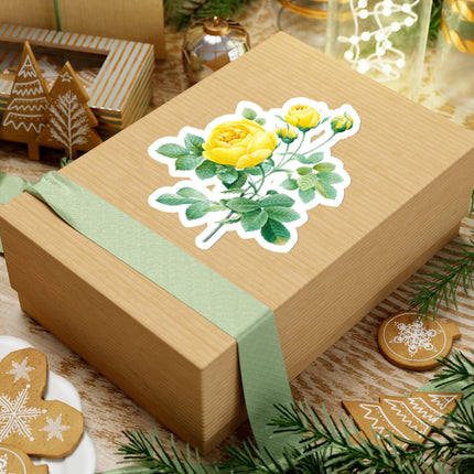 Yellow Rose Botanical Illustration by Pierre-Joseph Redouté Kiss-Cut Stickers (4 Sizes)