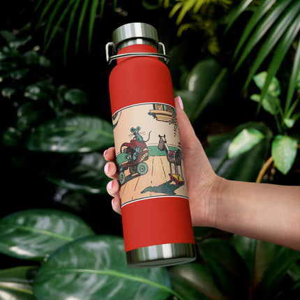 Mischievous Mice on Wheels Copper Vacuum Insulated Bottle, 22 oz