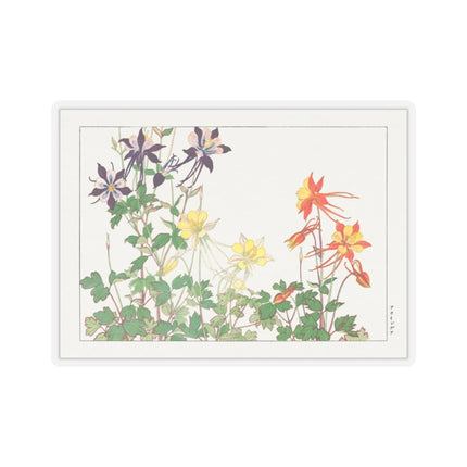 Aquilegia Flower by Tanigami Kônan Kiss-Cut Stickers (4 Sizes)