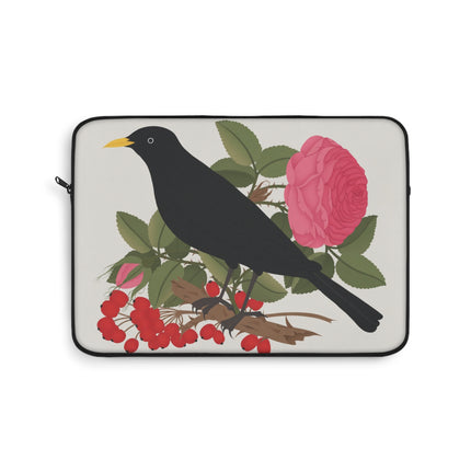 Blackbird & Rose Laptop Sleeve – Timeless Beauty & Elegant Charm