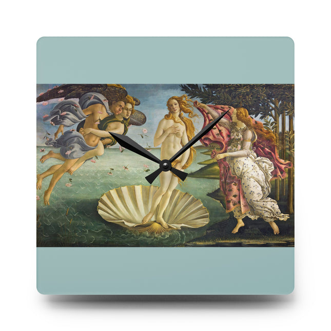 Birth of Venus by Sandro Botticelli Acrylic Wall Clock, Square