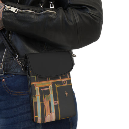 Pompeii Walls Pl.04 by Victor Steeger Small Cell Phone Wallet