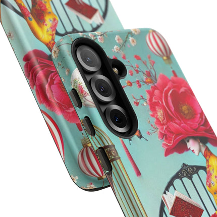 Reading In A Painted Garden Phone Cases