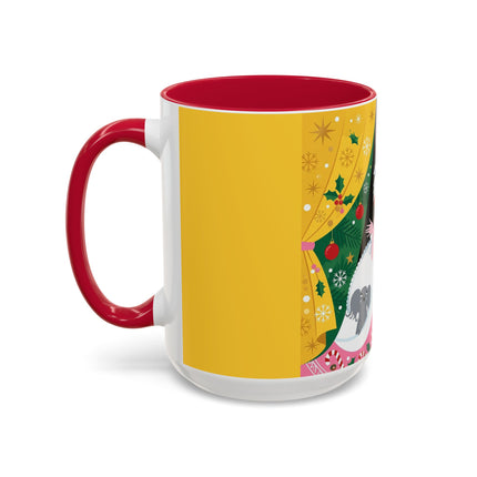 💌🎄 The Christmas Letter Of Holly House Colorful Mug – Whimsical Art Deco Holiday Charm