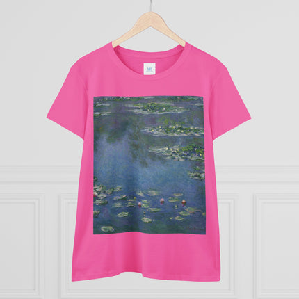 Water Lilies by Claude Monet Women's Midweight Cotton Tee