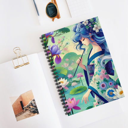 Fairy of the Koi Pond Spiral Notebook - Ruled Line