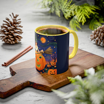 🧙‍♀️🎃 The Witch Of Pumpkin Moon Hollow Colorful Mug – Whimsical Halloween Magic