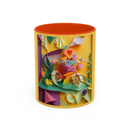 Origami Bicycle Colorful Mugs (11oz, 15oz)