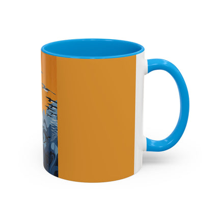Falcon Mistress Colorful Mugs – Art Deco Majesty & Mythic Freedom