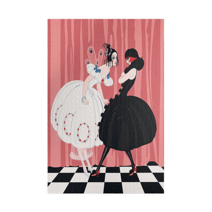🎭🖤 The Masquerade Secret Puzzle – Art Deco Fashion Whimsy