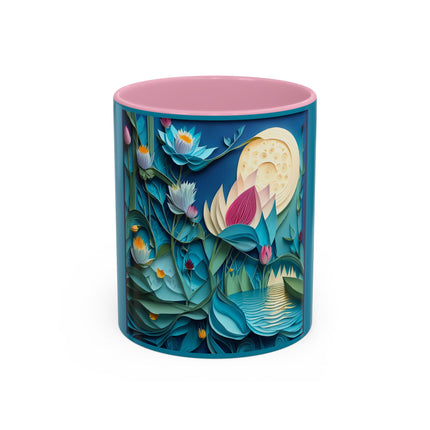 Ethereal Moonlit Lake Colorful Mugs (11oz, 15oz)