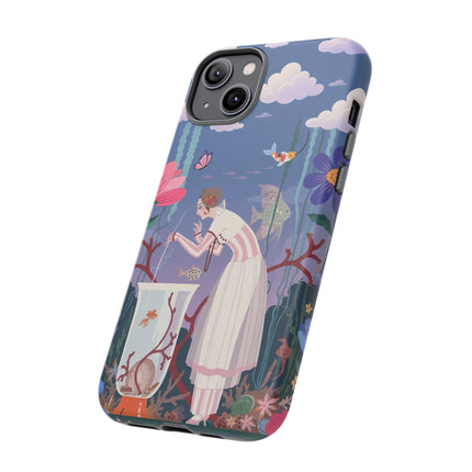 🐠🌸 The Enchanted Aquarium Garden Phone Case – Art Deco Underwater Fantasy