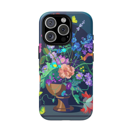 Midnight Floral Reverie Phone Case – Vibrant Bloom & Enchanted Beauty