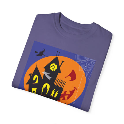 Halloween Night at the Haunted House Unisex Garment-Dyed T-shirt