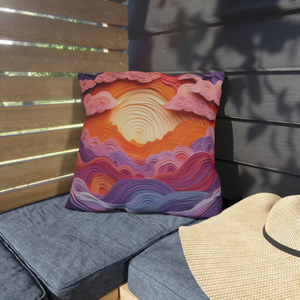 Dramatic Sunset Sky Outdoor Pillows