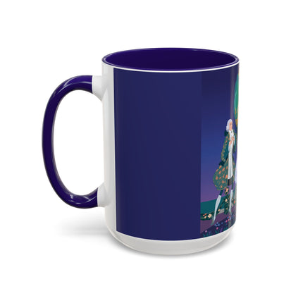 Moonlit Garden Waltz Colorful Mug (11oz, 15oz) – Rococo Romance, Garden Elegance & Enchanted Dance