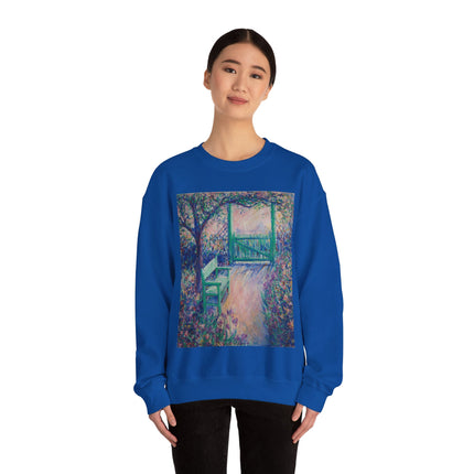 The Artist’s Garden (The Green Chair) by Theodore Earl Butler Heavy Blend™ Crewneck Sweatshirt