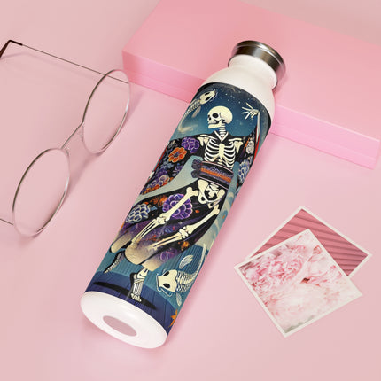 Skeleton Kabuki Performer Slim Water Bottle