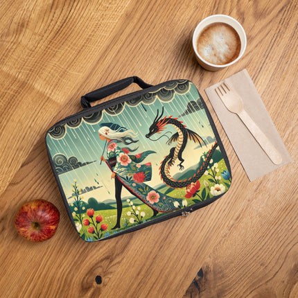 The Dragon Fairy’s Stride Lunch Bag – Storm Grace & Fiery Bloom
