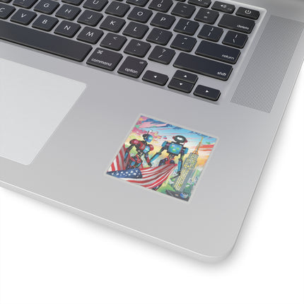 High Fashion Cyberpunk CIA Robots Kiss-Cut Stickers (4 Sizes)