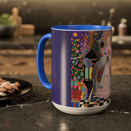 🎄✨ The Lady Of The Christmas Ornament Colorful Mug – Art Deco Holiday Fantasy