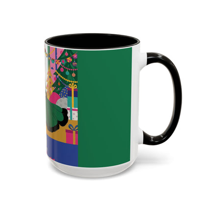 🎄🎁 The Emerald Christmas Belle Colorful Mug – Colorful Holiday Fashion Fantasy