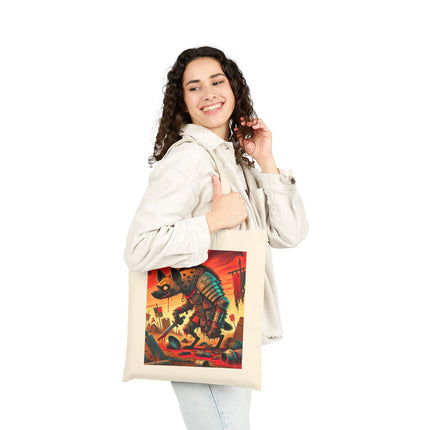 The Cunning Scavenger Cotton Canvas Tote Bag – Grit, Wit & Relentless Survival