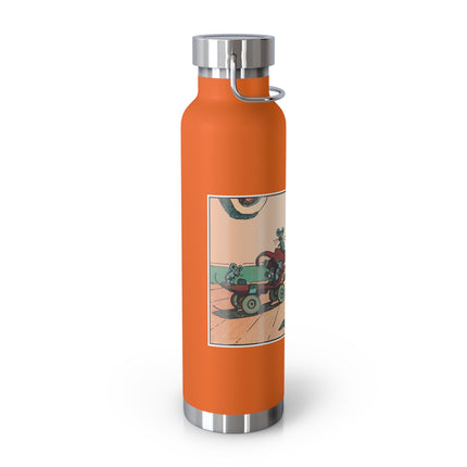 Mischievous Mice on Wheels Copper Vacuum Insulated Bottle, 22 oz