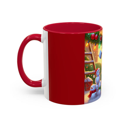 Naughty or Nice Kitten Christmas Colorful Mugs (11oz, 15oz)
