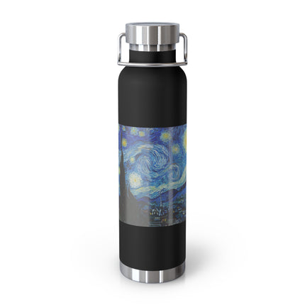 The Starry Night by Vincent Van Gogh Copper Vacuum Insulated Bottle, 22oz
