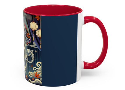 Skeleton Kabuki Performer Colorful Mugs (11oz, 15oz)