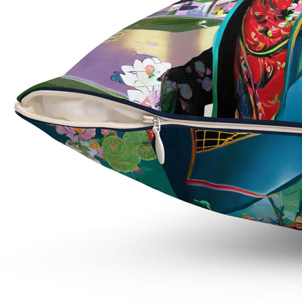 Cyber Toucan Chic Spun Polyester Square Pillow