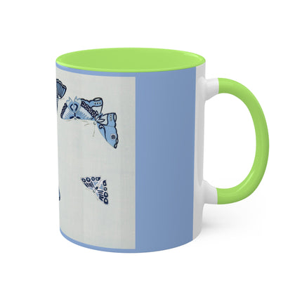 One Thousand Butterflies by Kamisaka Sekka Colorful Mugs, 11oz