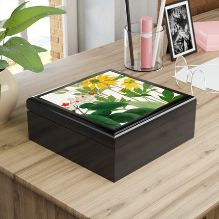 Clerodendrum & Rudbeckia by Tanigami Kônan Jewelry Box