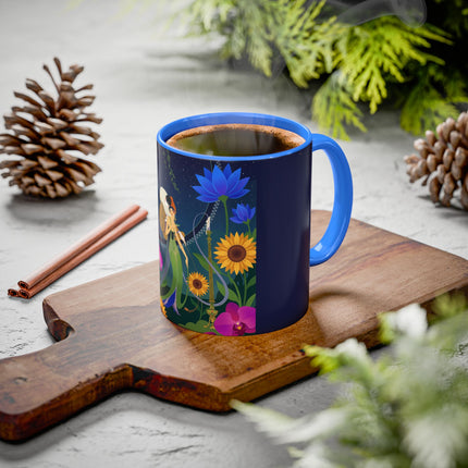 The Lady Of The Starlit Candles Colorful Mugs – Art Deco Theatrical Romance