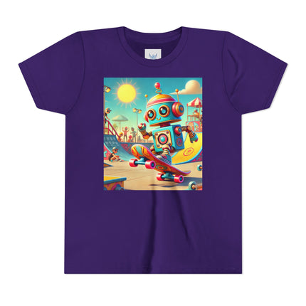 Skate Park Robot Youth Short Sleeve Tee