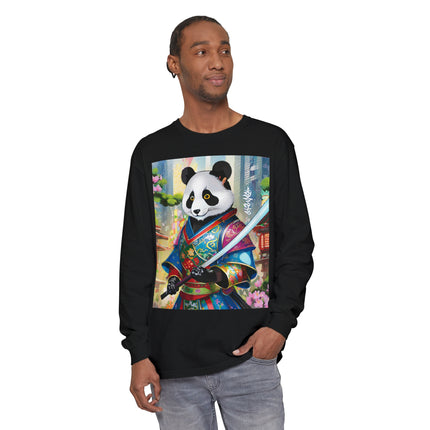 Cyberpunk Samurai Panda Long Sleeve T-Shirt