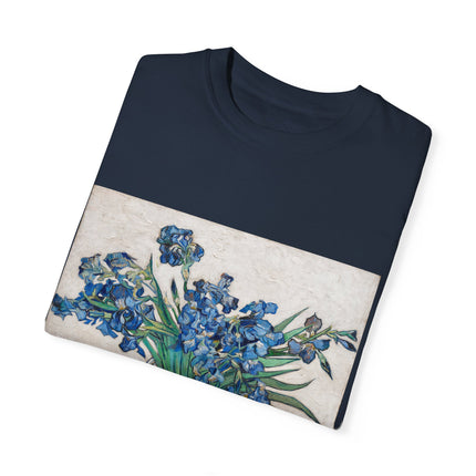 Irises by Vincent Van Gogh Unisex Garment-Dyed T-shirt