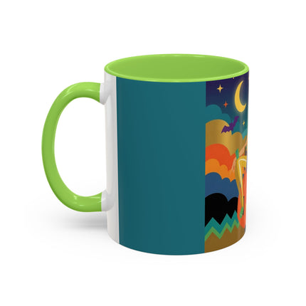🌙🎃 The Witch Of Crescent Moon Pumpkin Colorful Mug – Colorful Halloween Charm
