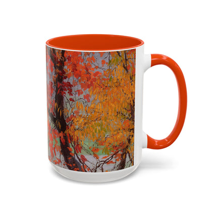 Autumn leaves by Edward Okuń Colorful Mugs (11oz, 15oz)