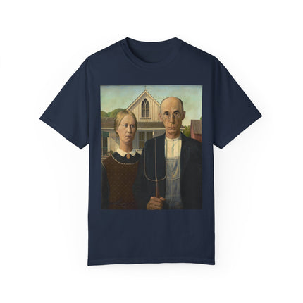 American Gothic by Grant Wood Unisex Garment-Dyed T-shirt