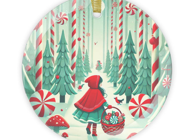 Enchanted Candy Forest Glass Ornament