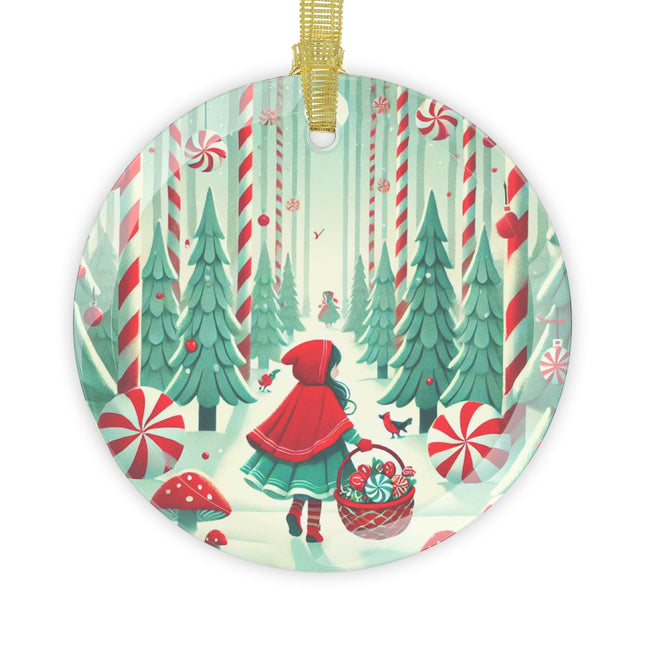 Enchanted Candy Forest Glass Ornament