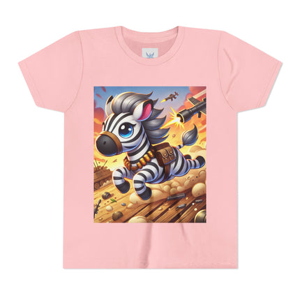 Zebra on the Run Youth Short Sleeve Tee